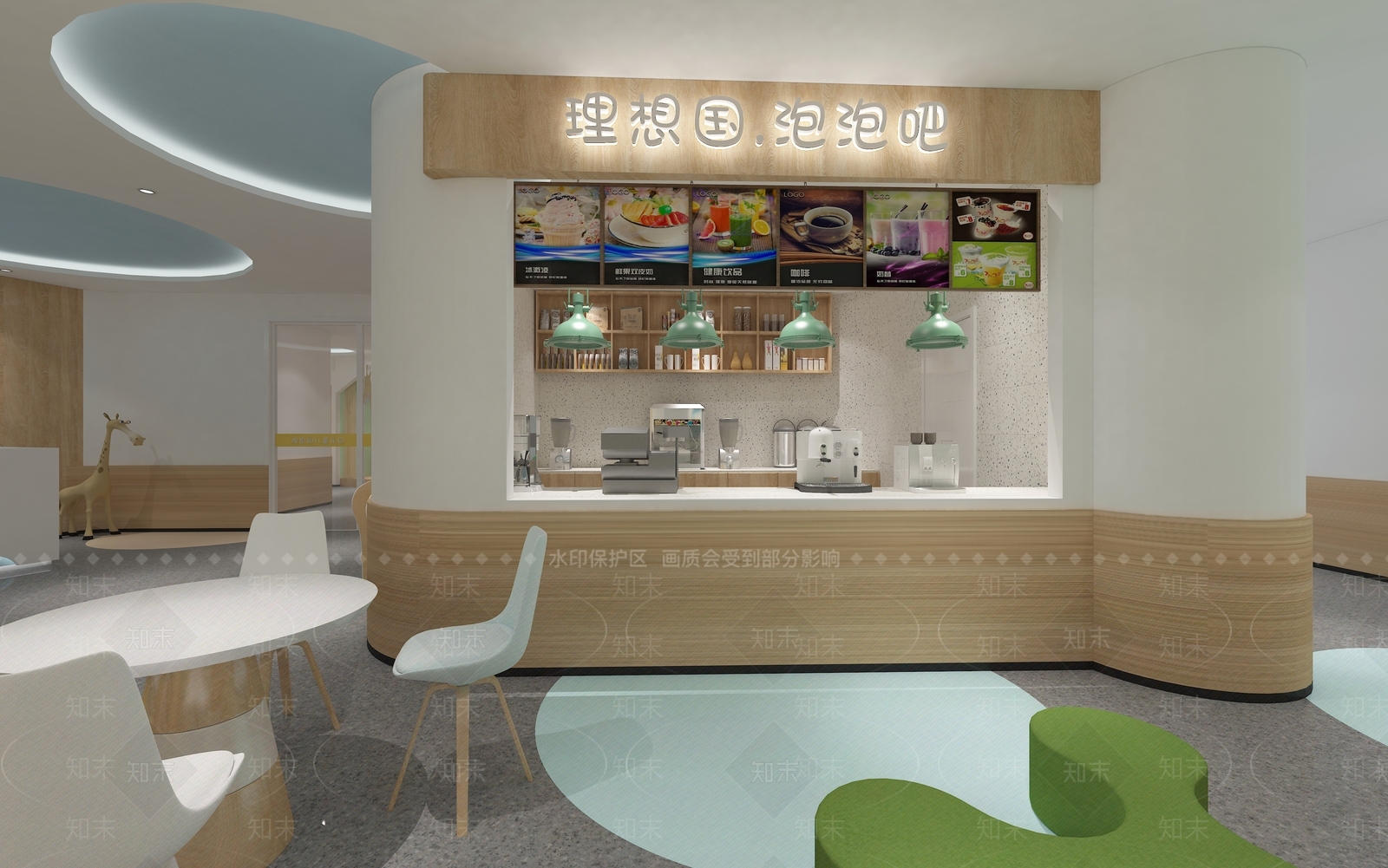 现代幼儿园大厅3D模型下载【ID:1139556182】