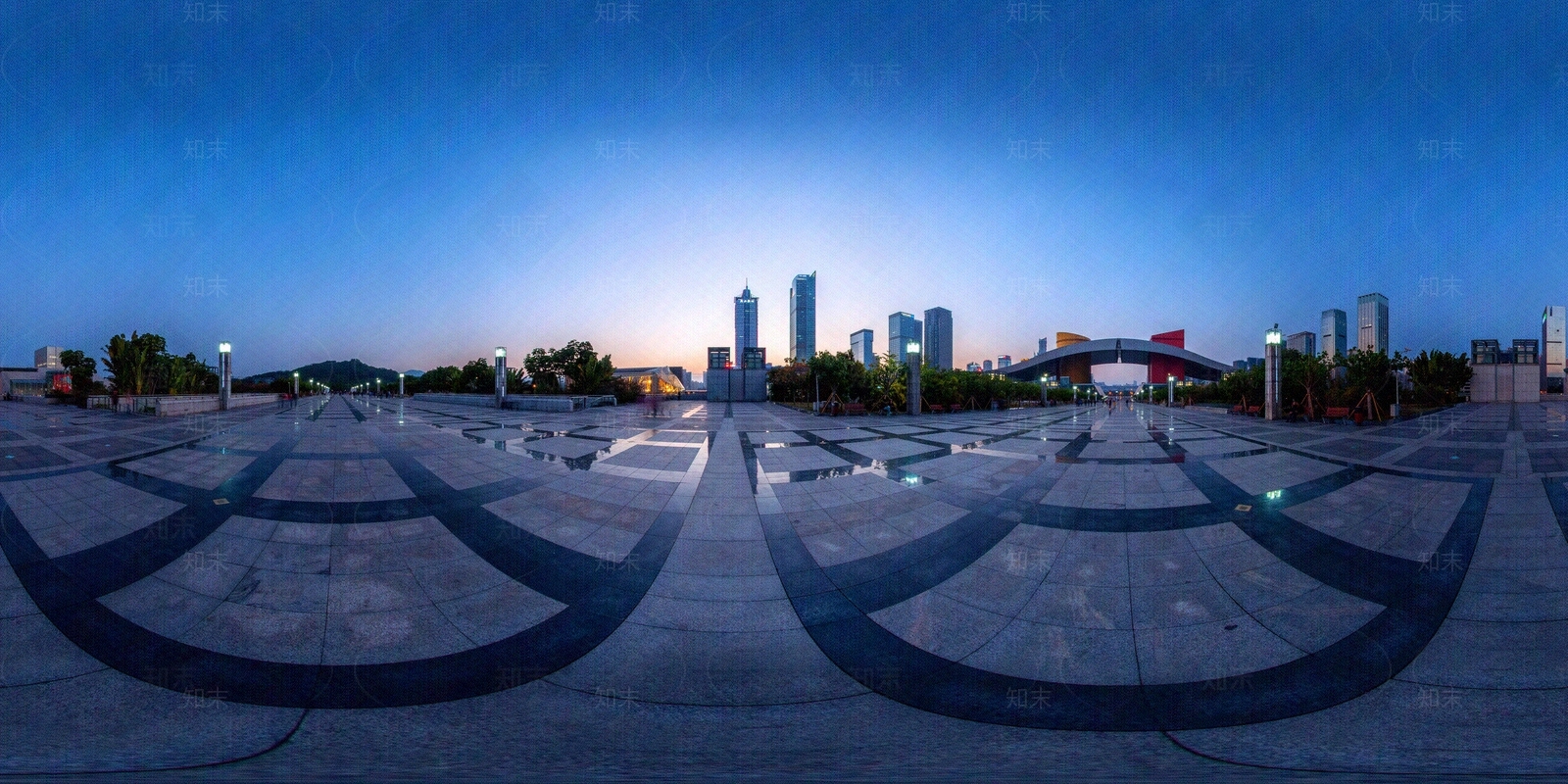 HDR城市中心广场黄昏贴图下载【ID:1139561719】