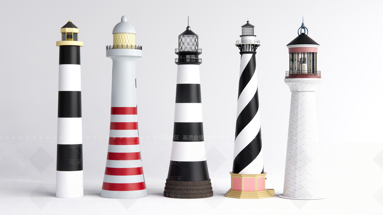 现代灯塔SU模型下载【ID:1139564520】