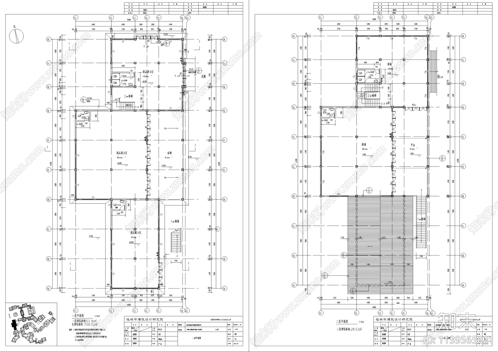 仿古中式商业街建筑cad施工图下载【ID:1139565621】