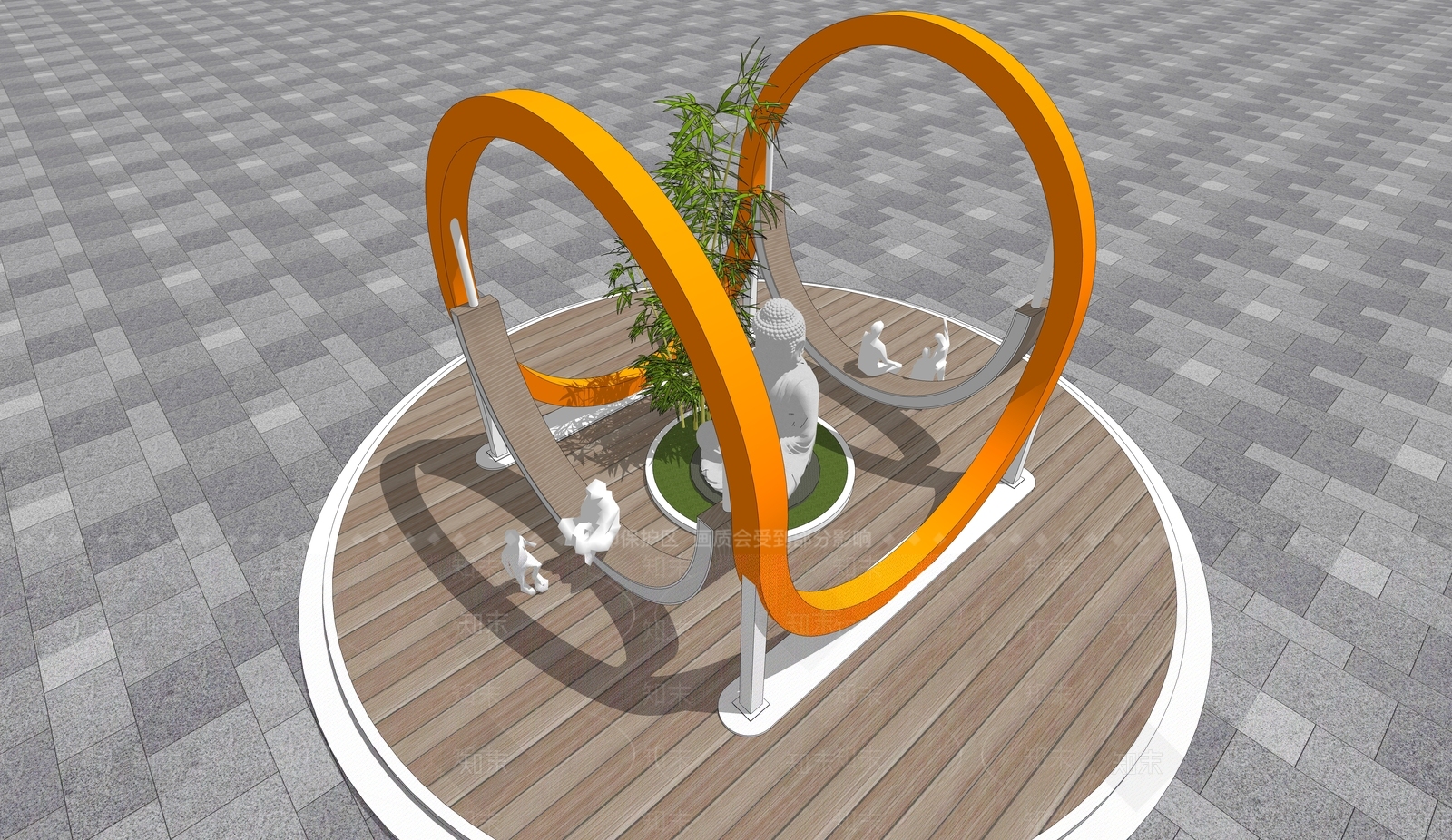 现代荡秋千SU模型下载【ID:1139566591】