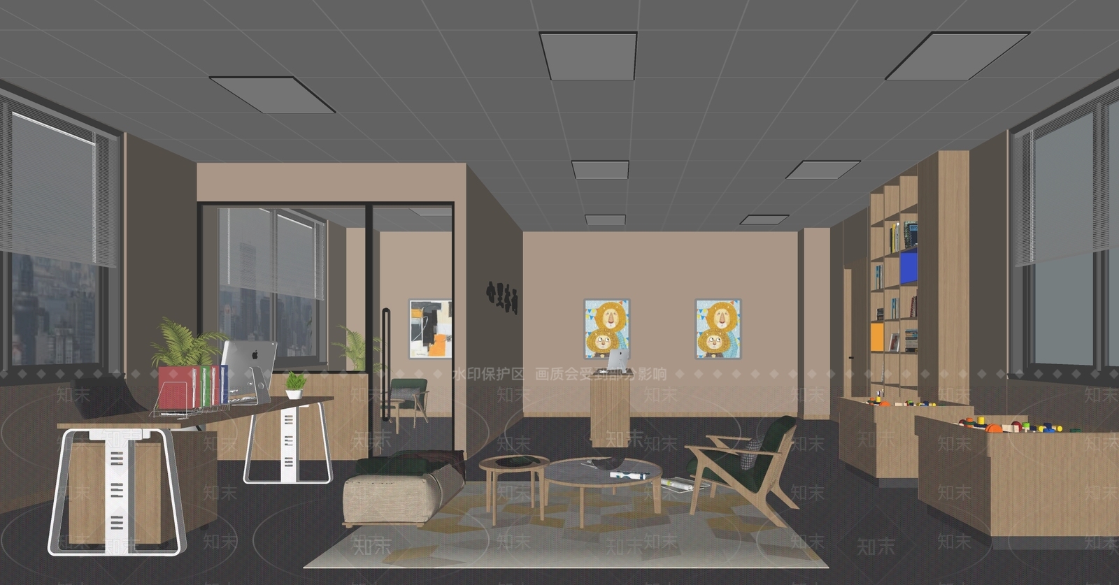 现代心理咨询室SU模型下载【ID:1139569925】