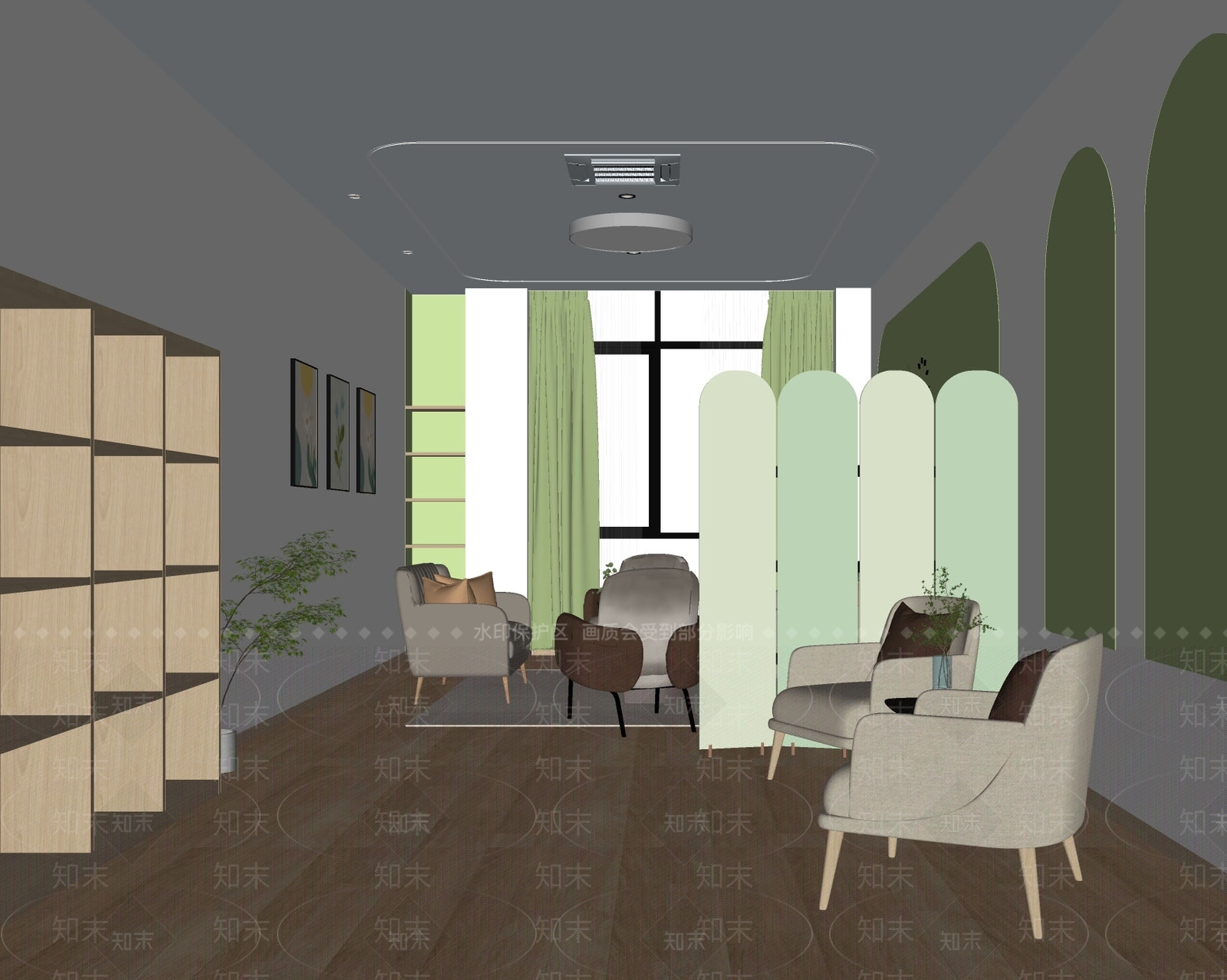 现代心理咨询室SU模型下载【ID:1139570262】