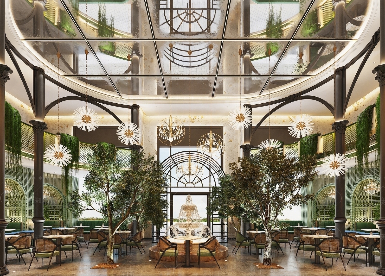 东南亚古典西餐厅SU模型下载【ID:1139574280】