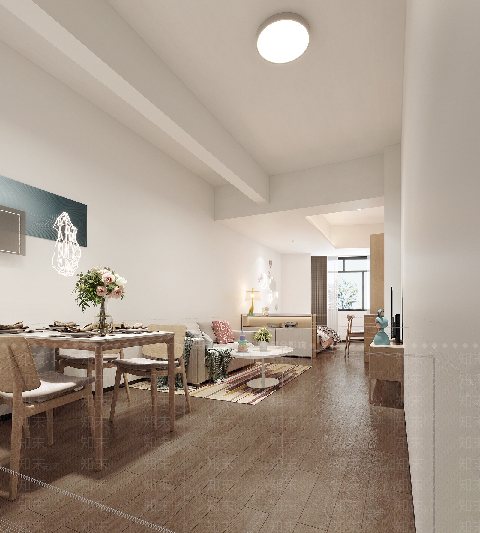现代单身公寓3D模型下载【ID:1139574674】