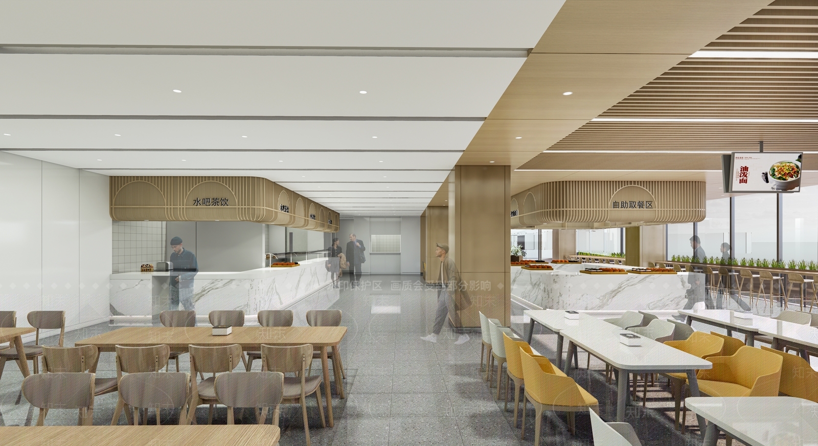 现代自助餐厅SU模型下载【ID:1139622409】