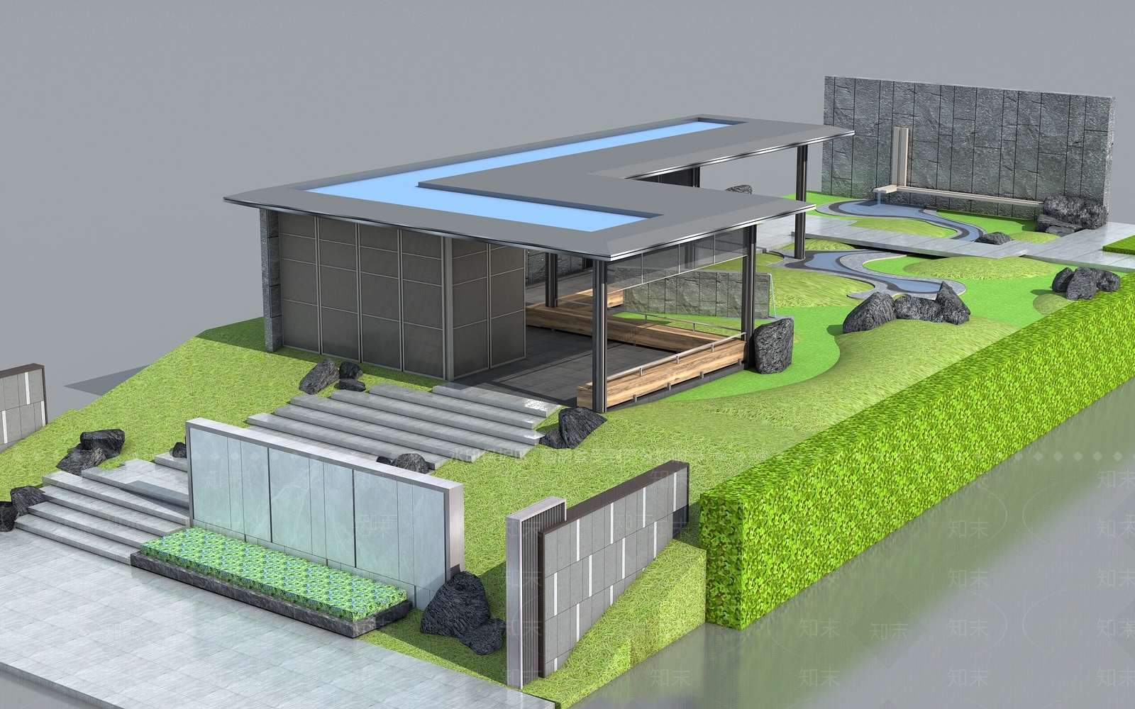 现代凉亭3D模型下载【ID:1139579547】