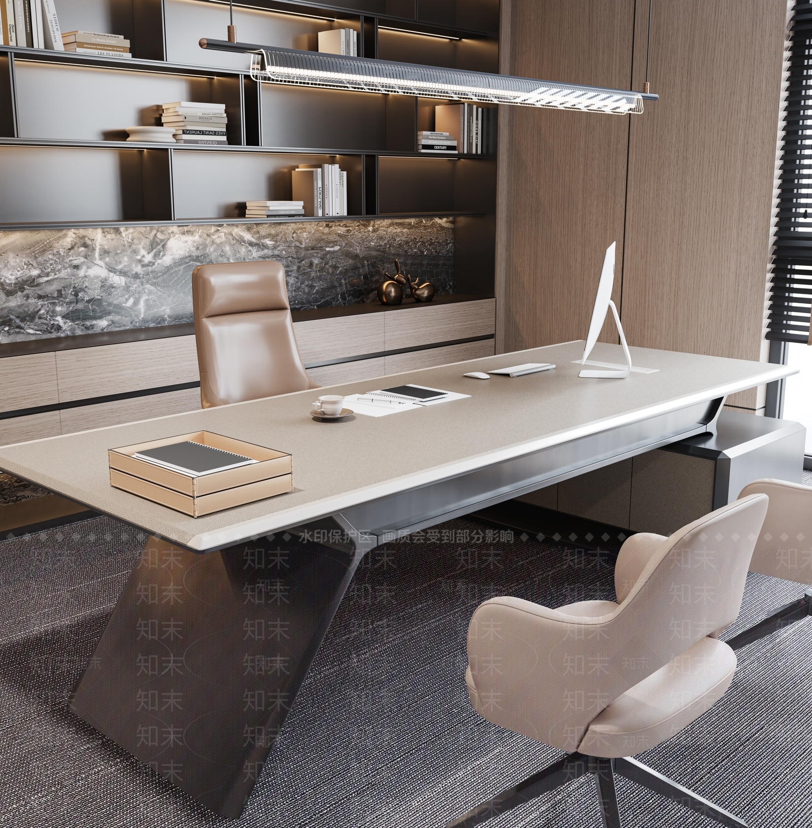现代经理办公室3D模型下载【ID:1139581093】_知末3d模型网