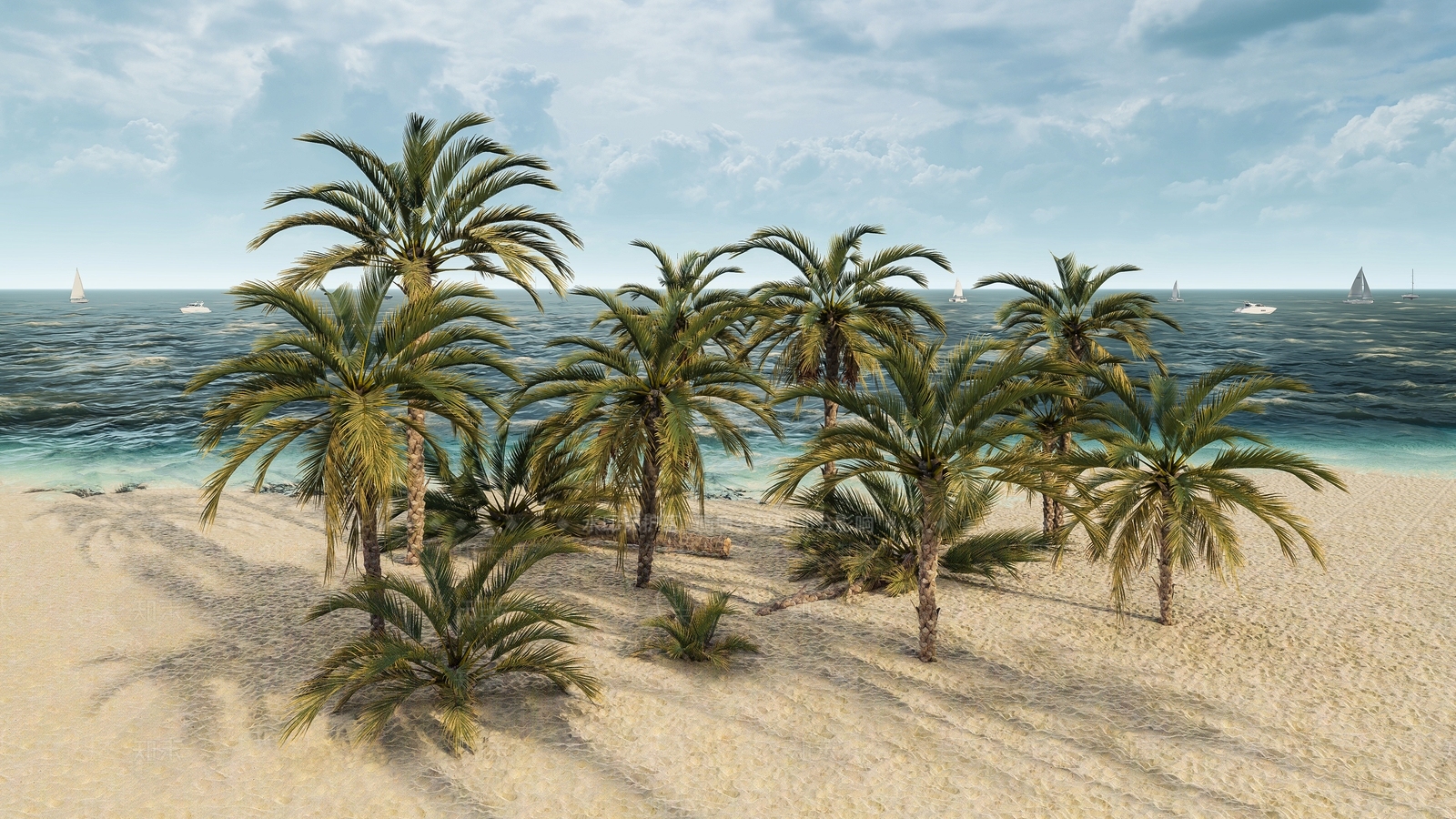 热带椰枣树SU模型下载【ID:1139583391】