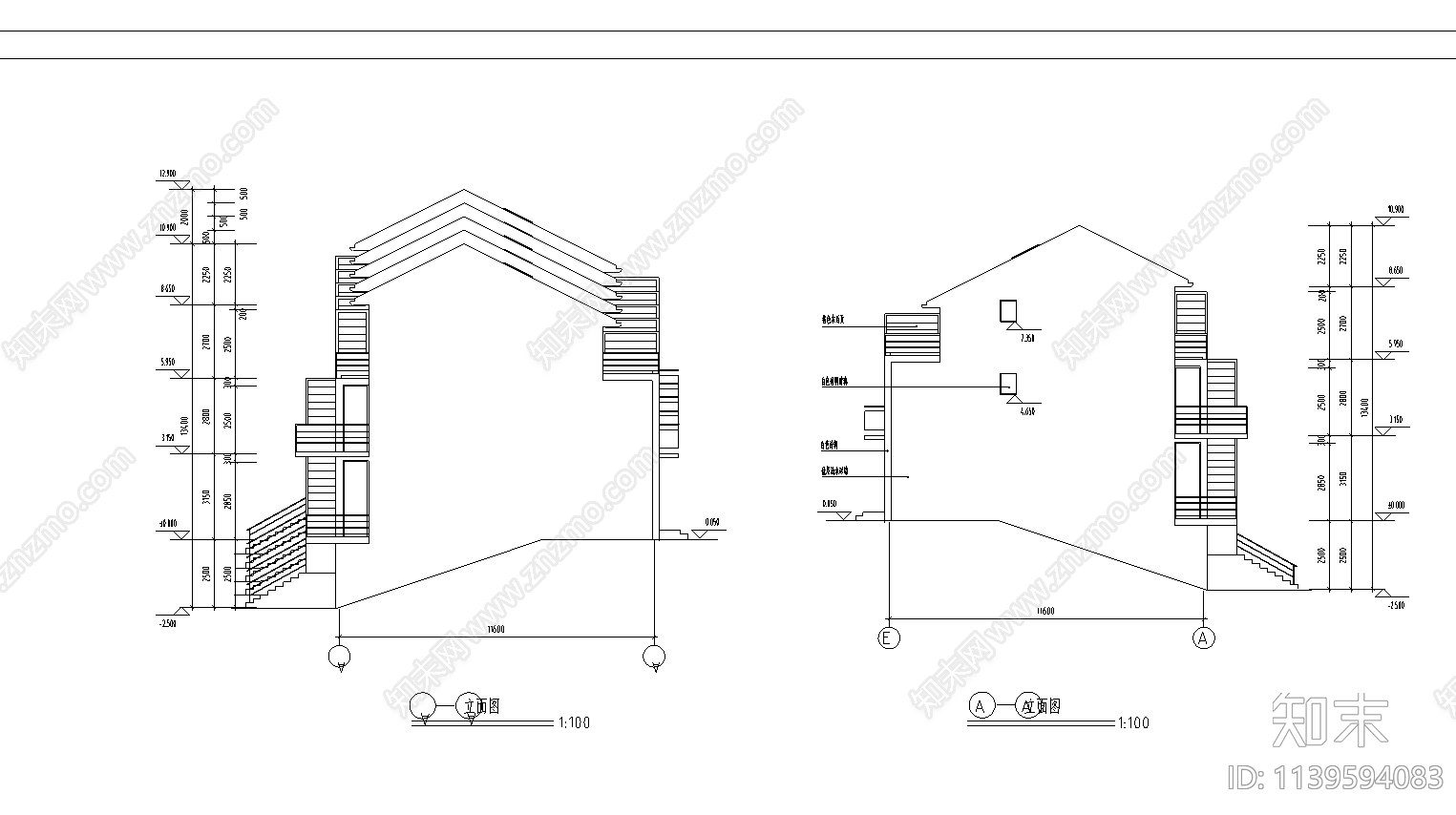 多层住宅建筑cad施工图下载【ID:1139594083】