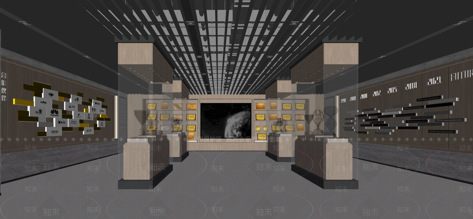现代企业展厅SU模型下载【ID:1139599204】