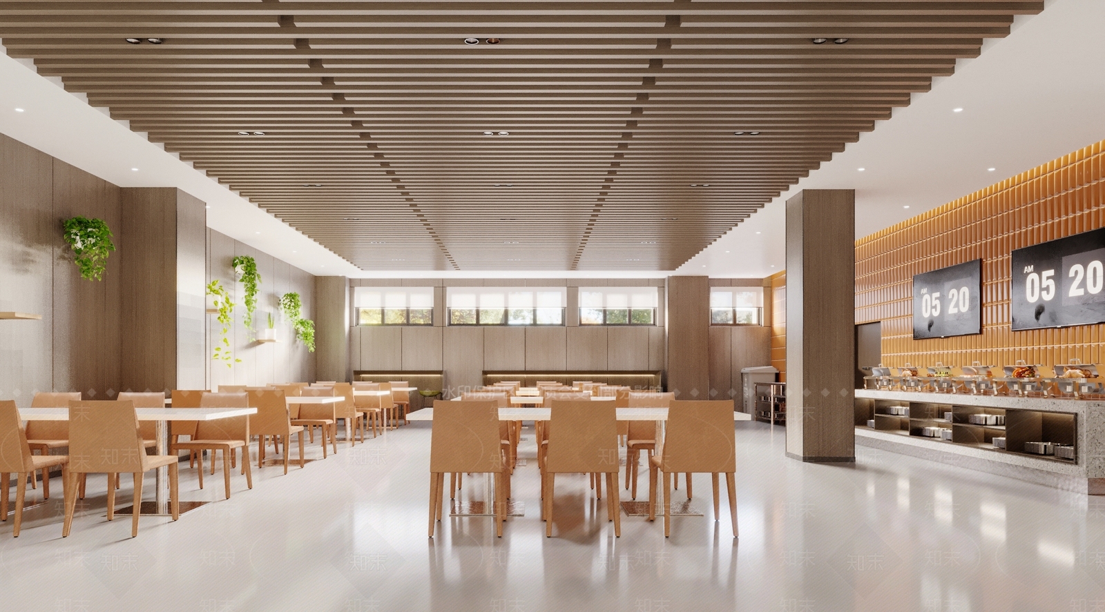 现代食堂餐厅SU模型下载【ID:1139599783】