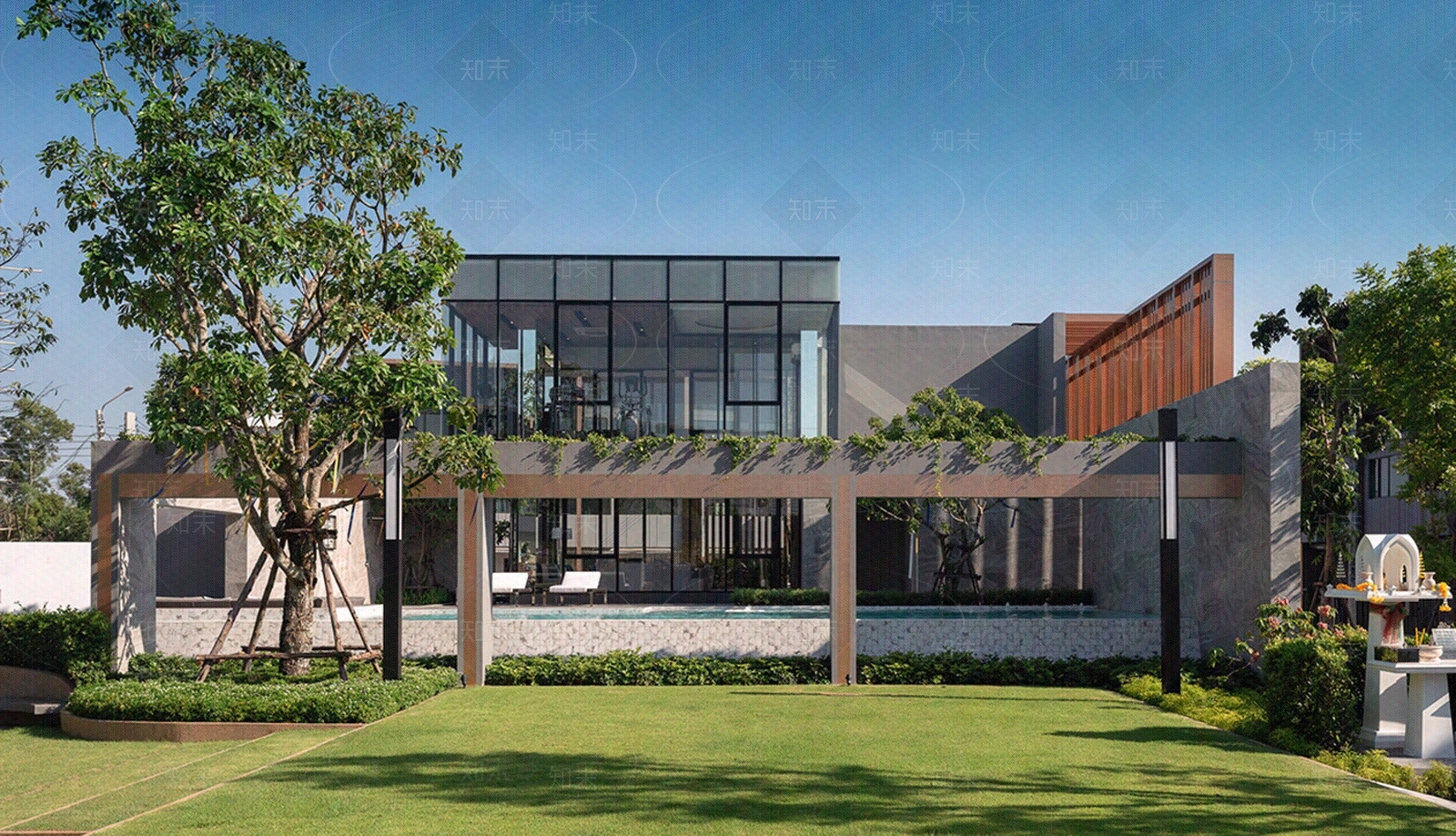 居民楼小区外景贴图下载【ID:1139601584】