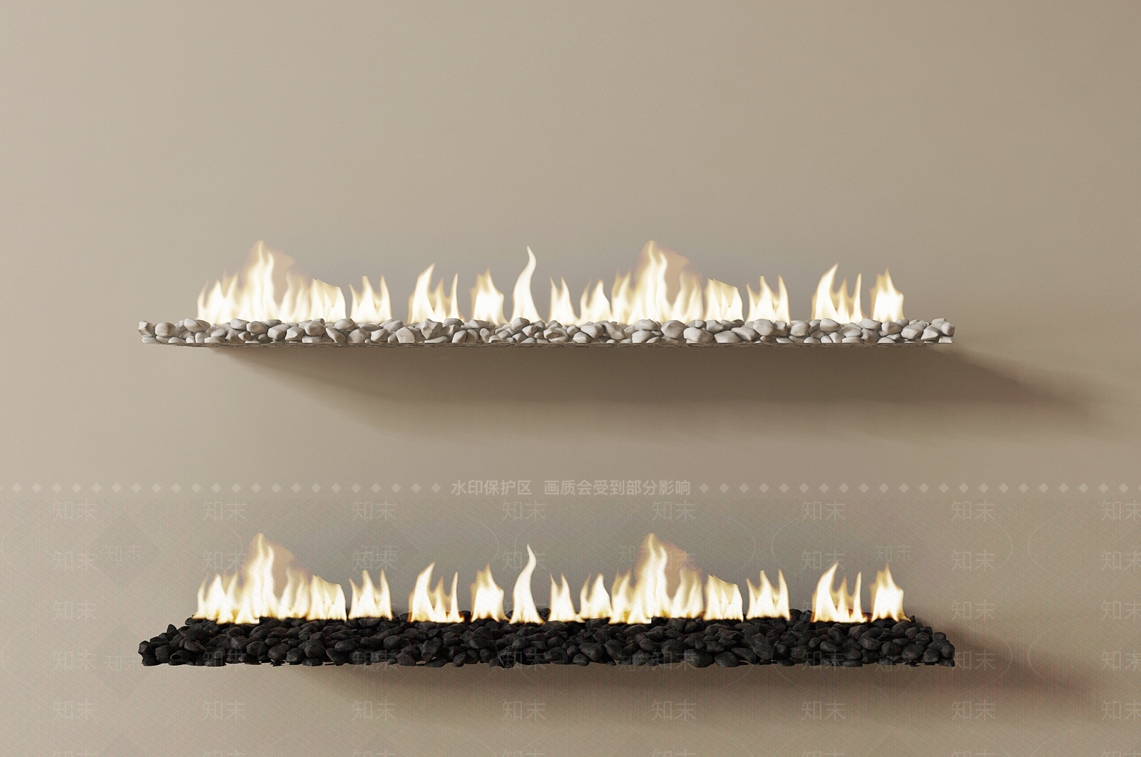 现代电子智能火焰壁炉3D模型下载【ID:1139609469】