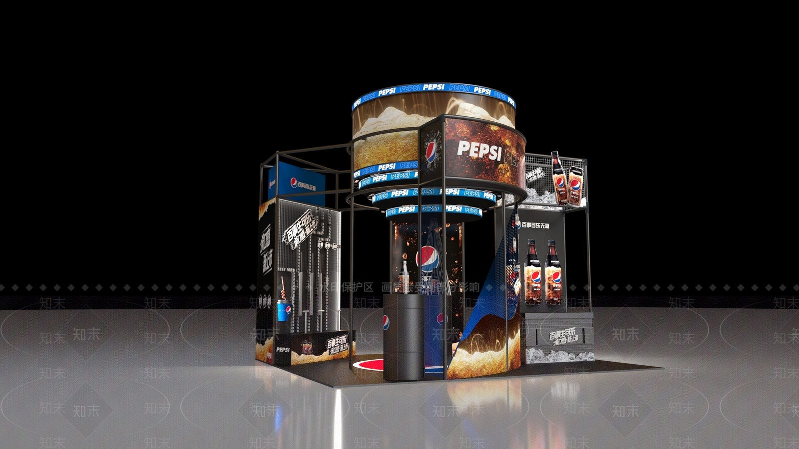 现代可乐快闪店3D模型下载【ID:1139622365】_知末3d模型网