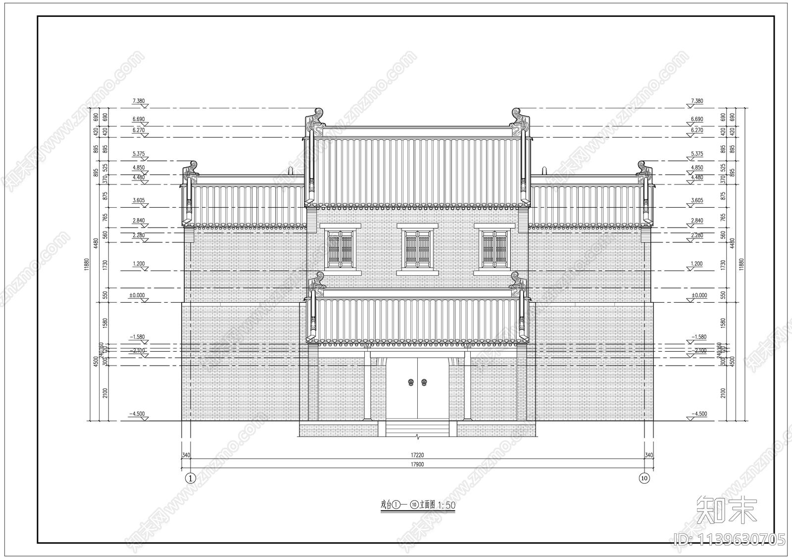 庙窑洞古建筑施工图下载【ID:1139630705】