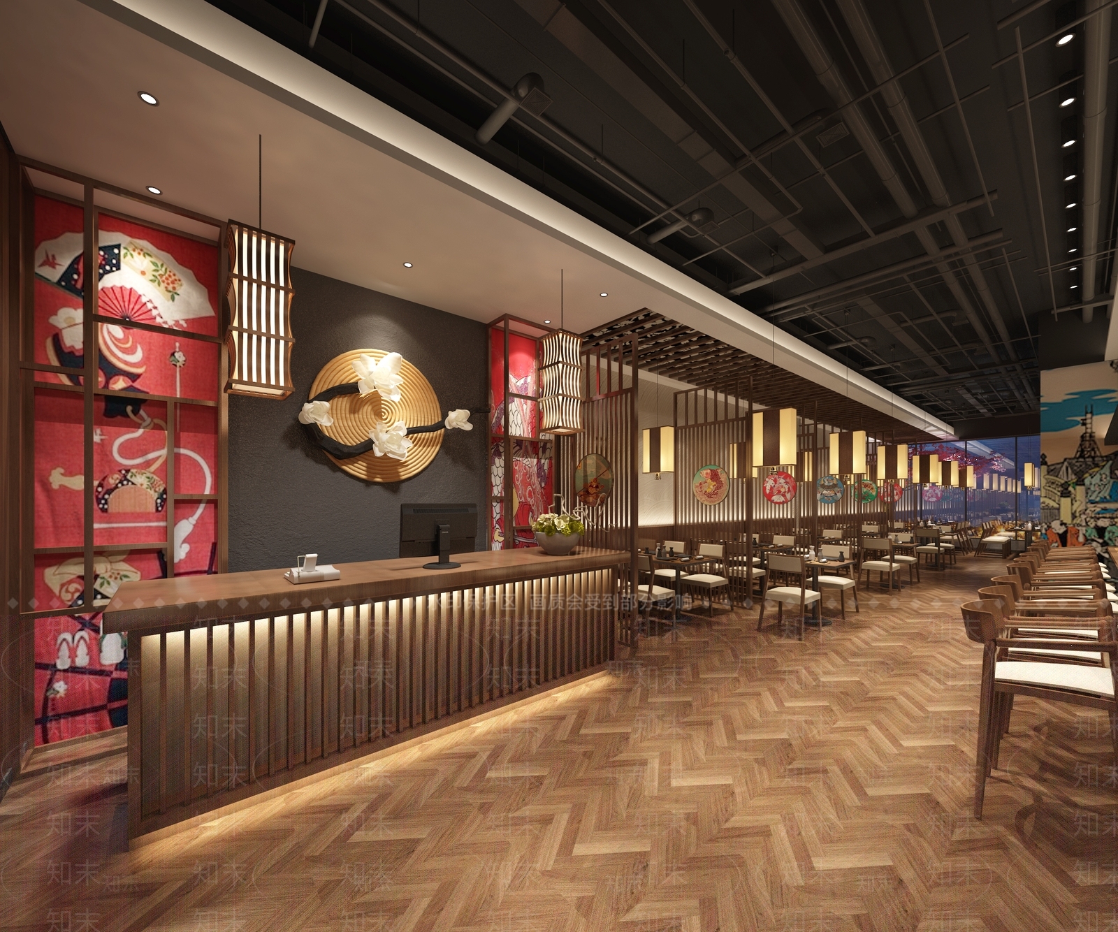 日式料理餐厅3D模型下载【ID:1139656129】