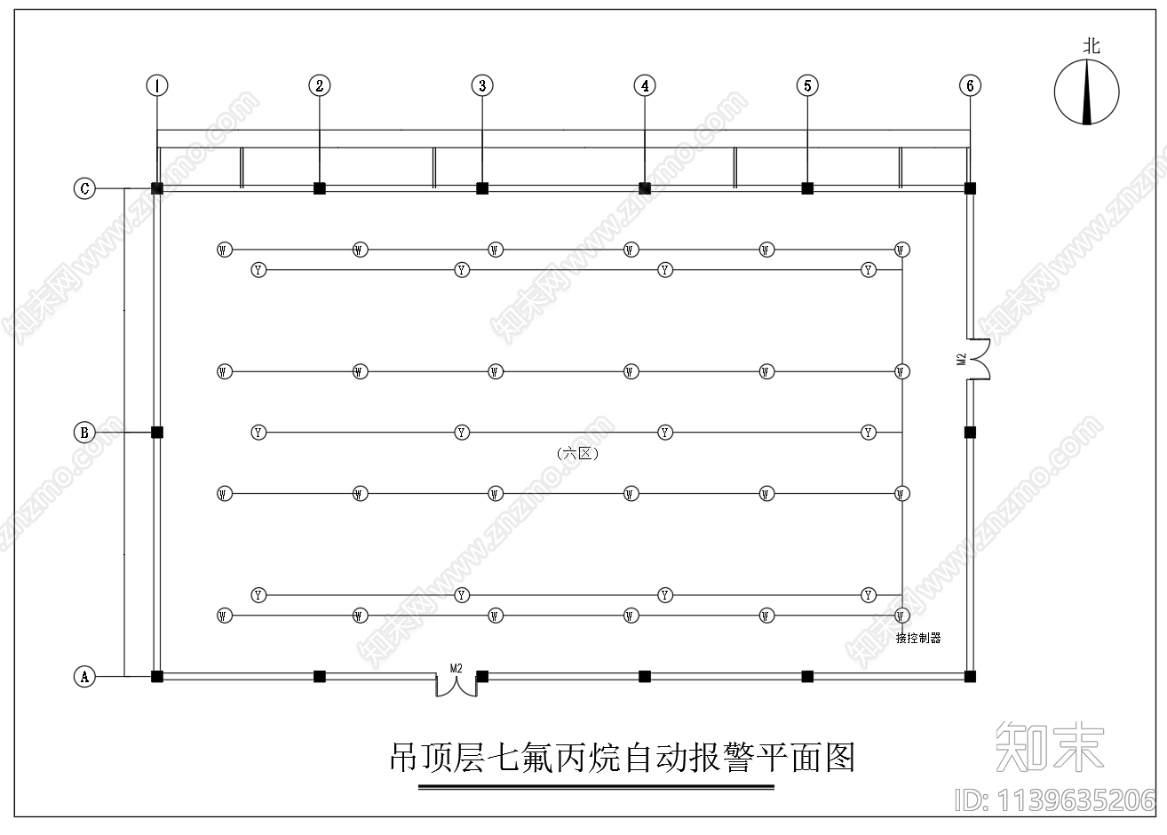 七氟丙烷气体灭火系统cad施工图下载【ID:1139635206】