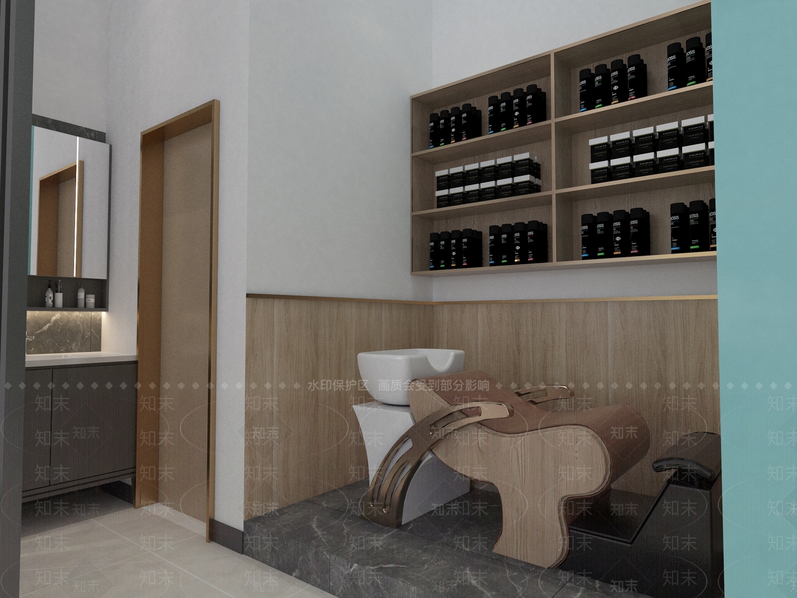 现代美发店3D模型下载【ID:1139639367】