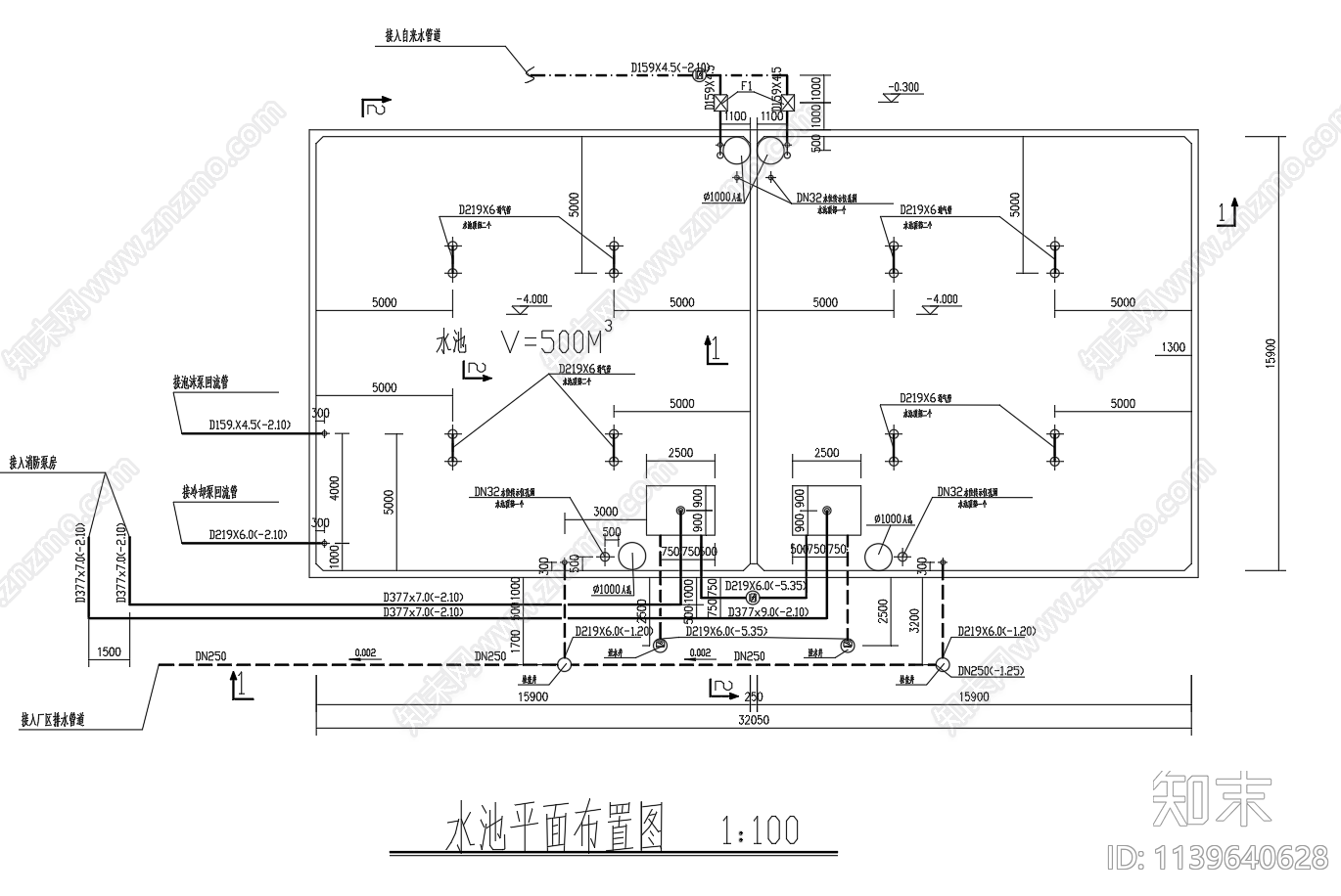 10000立方油库泡沫灭火消防系统设备cad施工图下载【ID:1139640628】