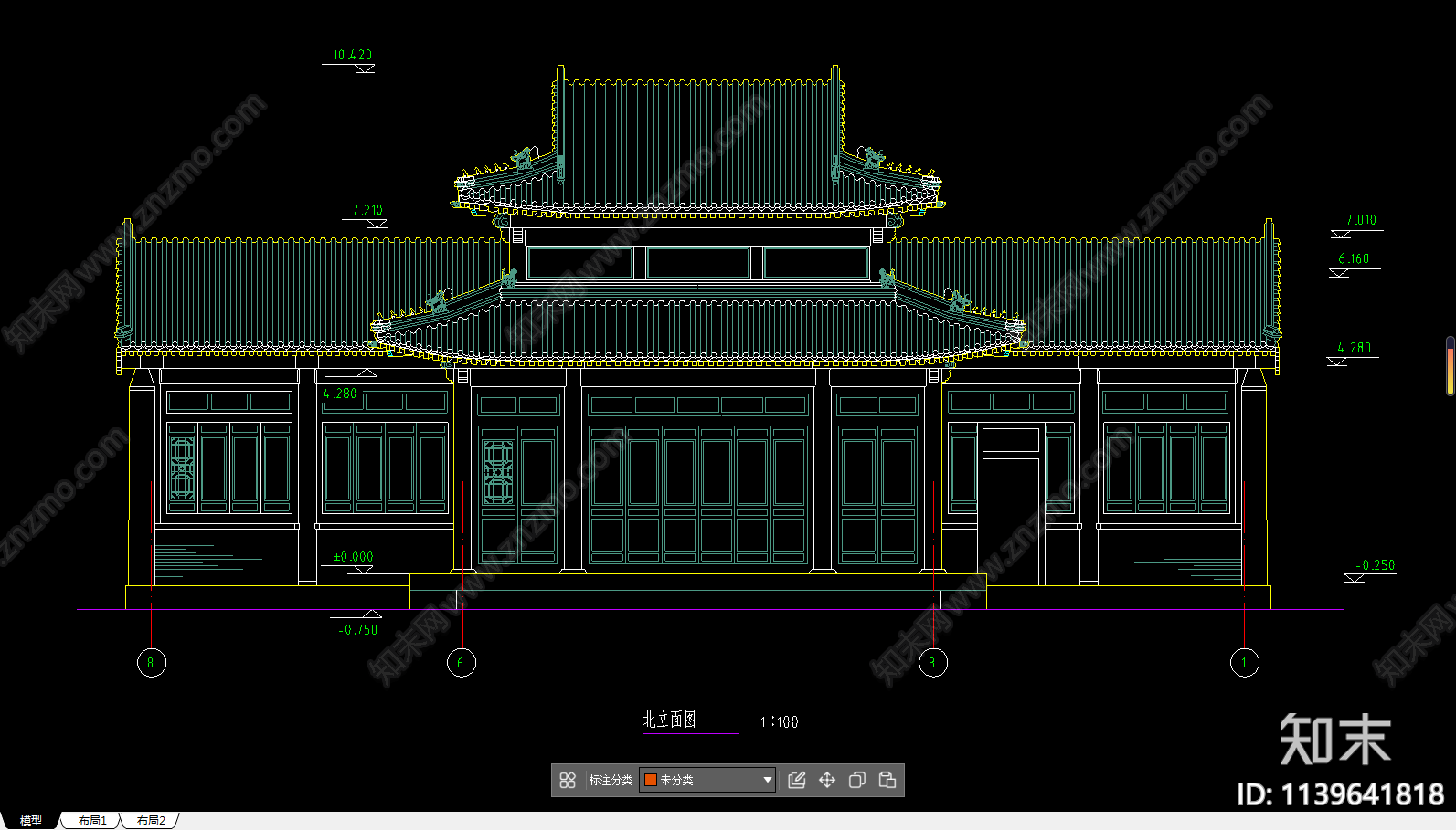 古建筑cad施工图下载【ID:1139641818】