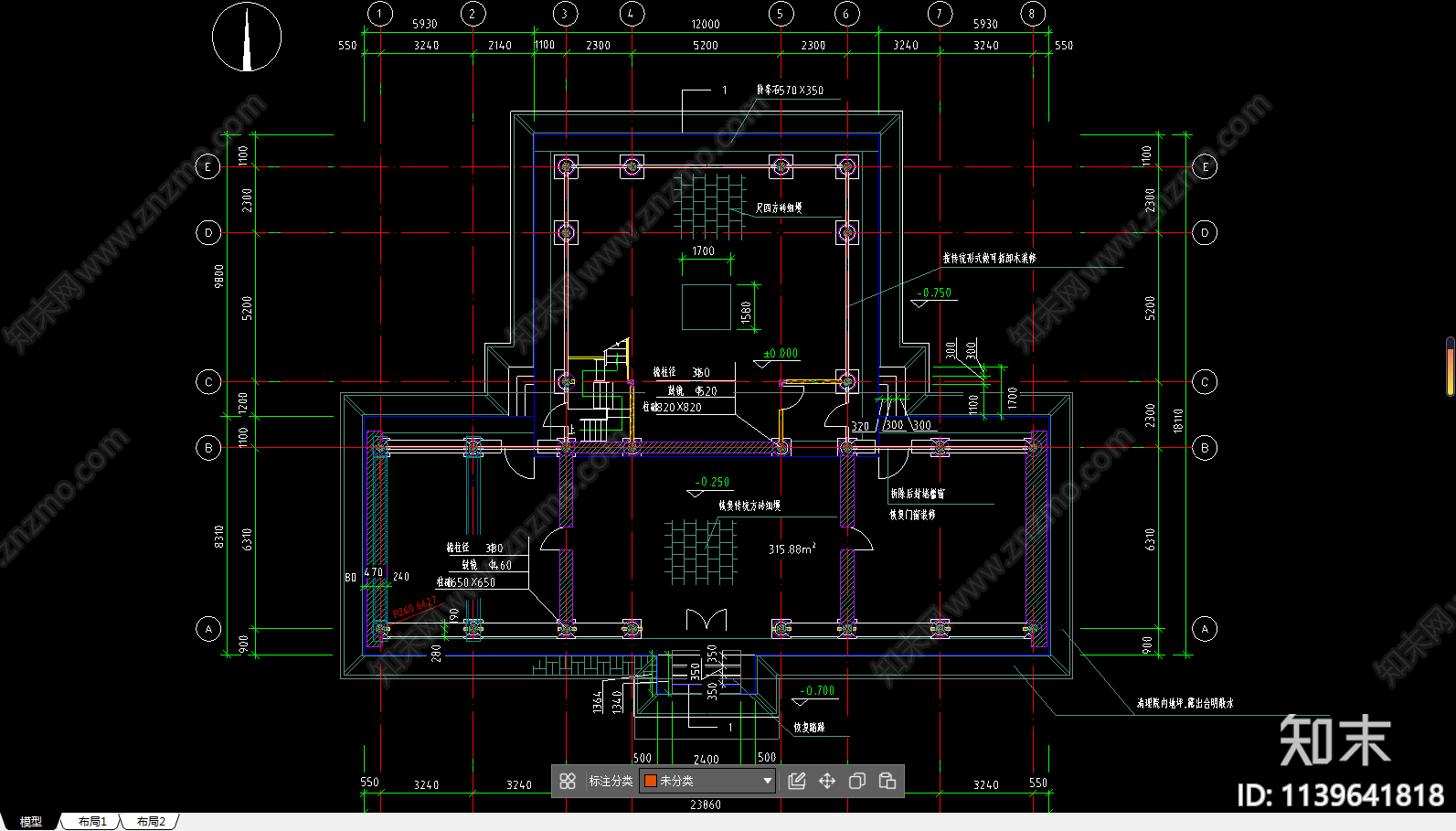 古建筑cad施工图下载【ID:1139641818】