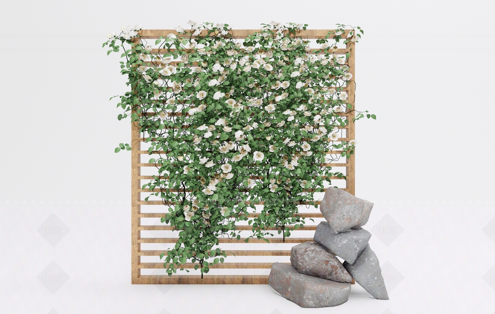 玫瑰花架SU模型下载【ID:1139642483】