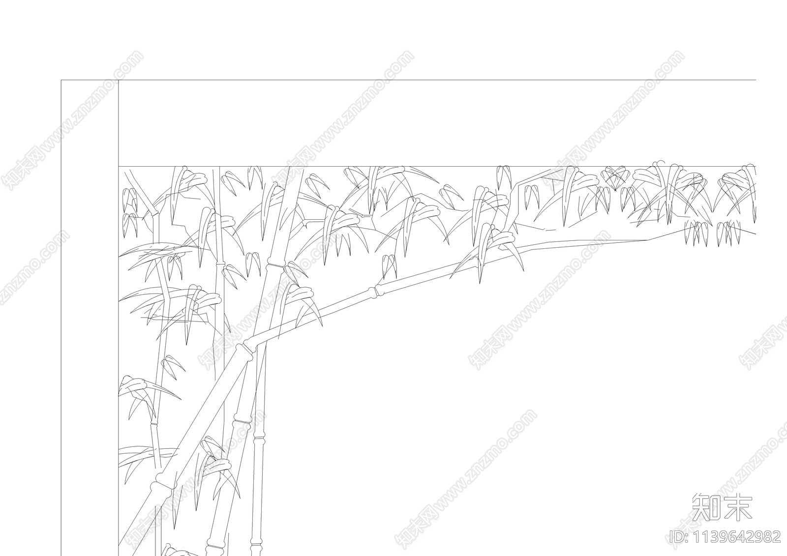 中式竹子隔断cad施工图下载【ID:1139642982】