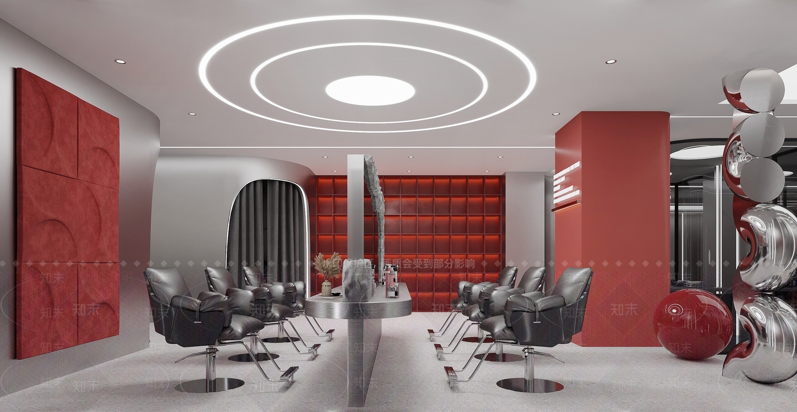 现代美发店3D模型下载【ID:1139646975】