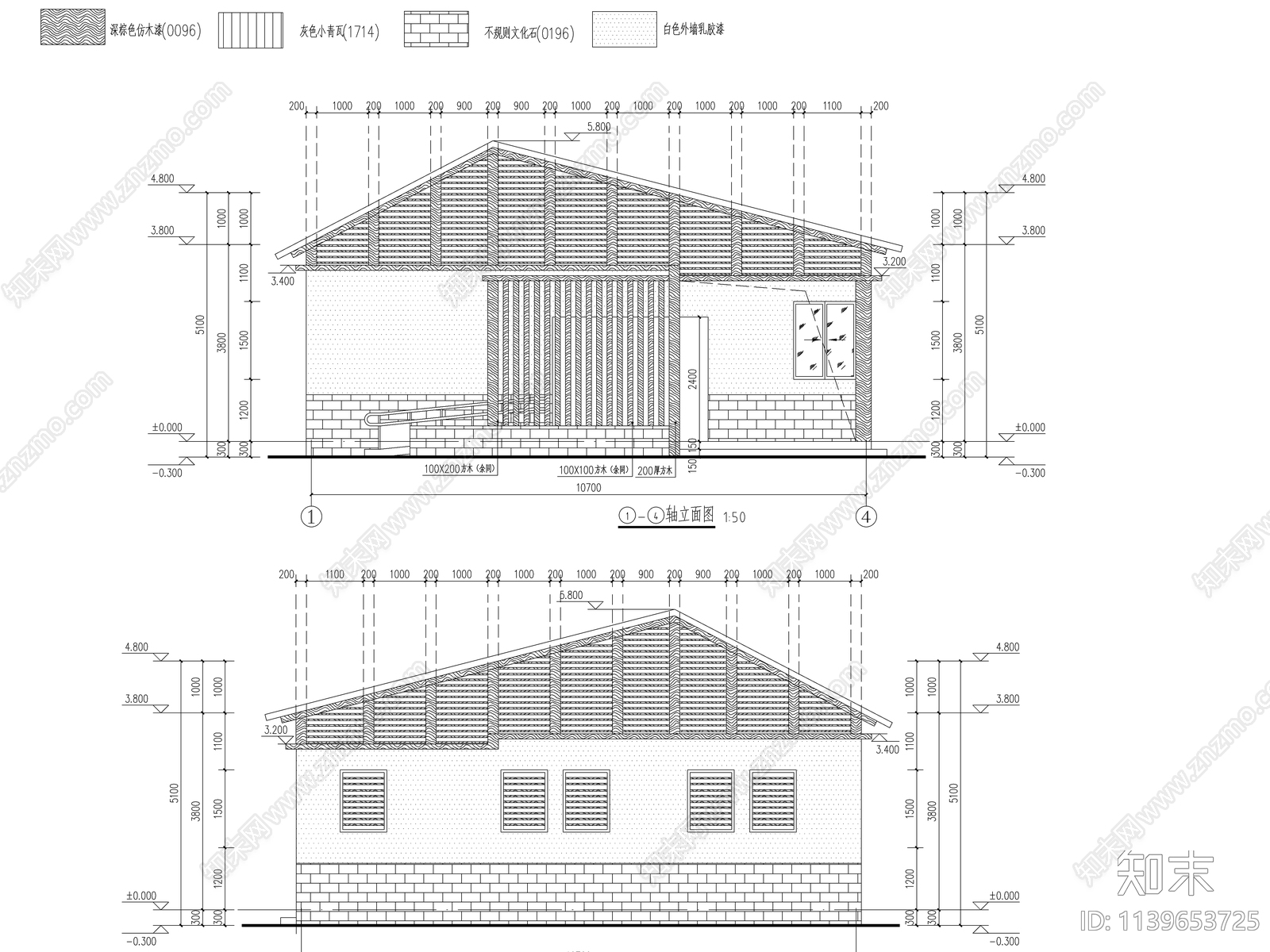 新中式单体公共厕所建筑施工图下载【ID:1139653725】