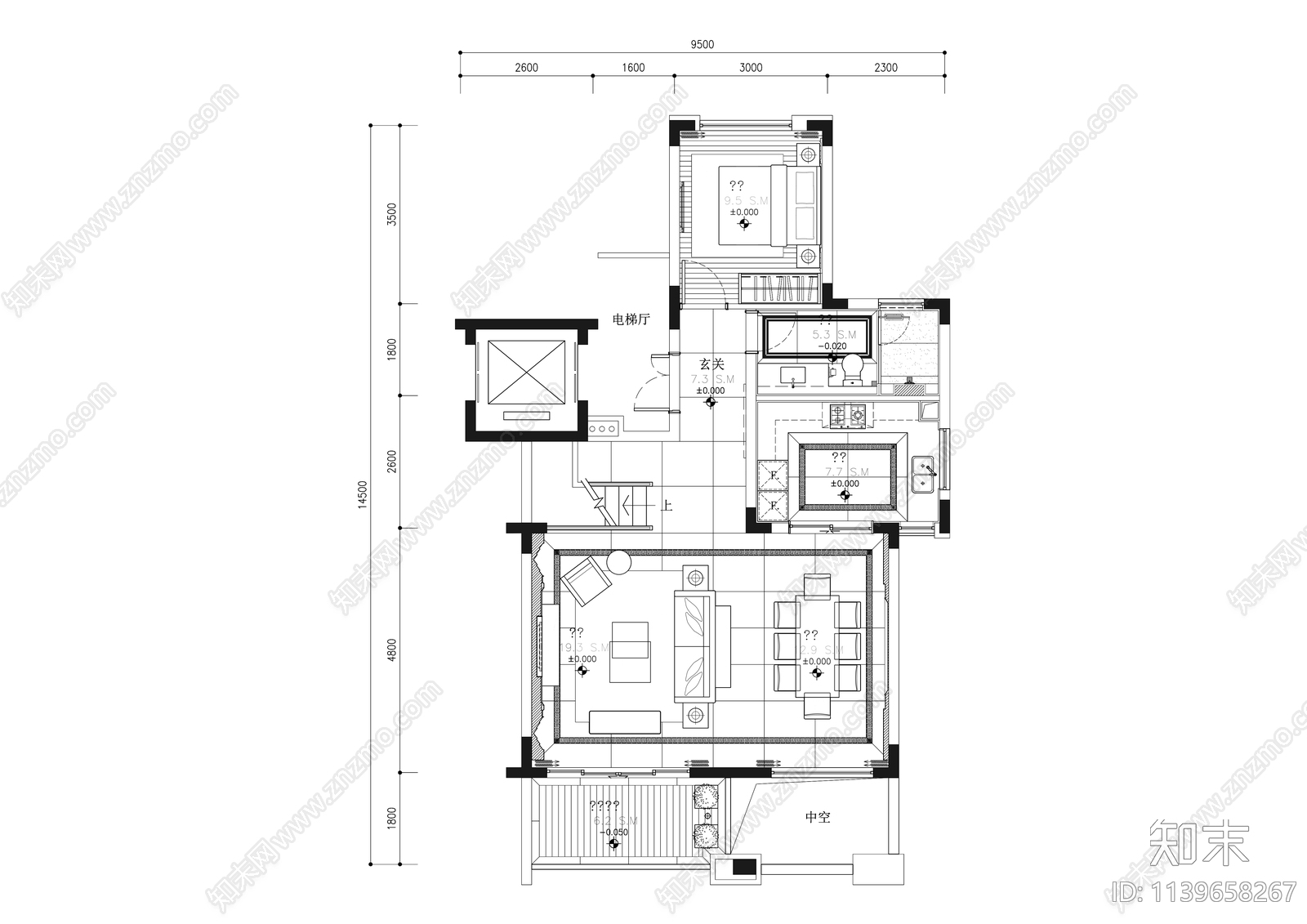 欧式豪华三层叠墅室内精装修cad施工图下载【ID:1139658267】