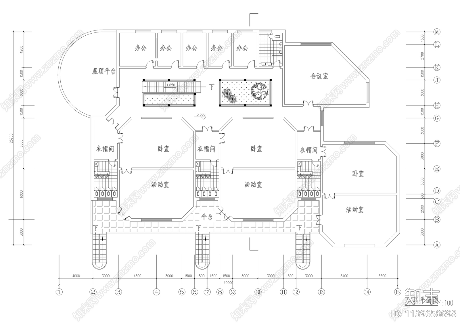 二层幼儿园建筑cad施工图下载【ID:1139658698】