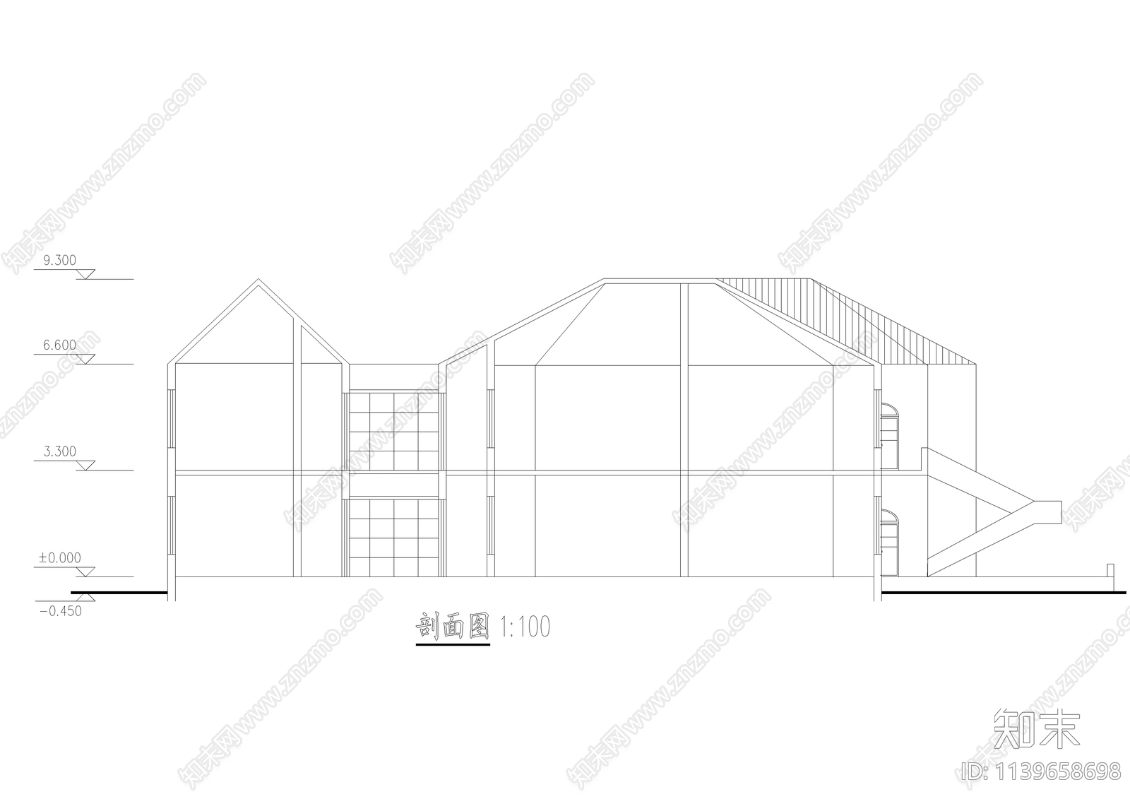 二层幼儿园建筑cad施工图下载【ID:1139658698】