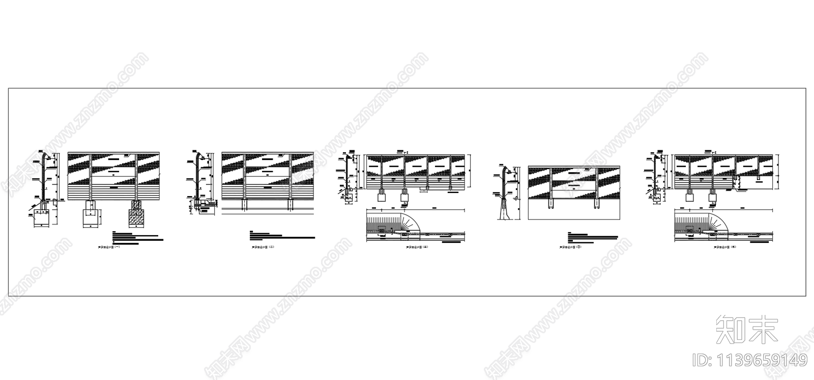 高速声屏障构造节点cad施工图下载【ID:1139659149】