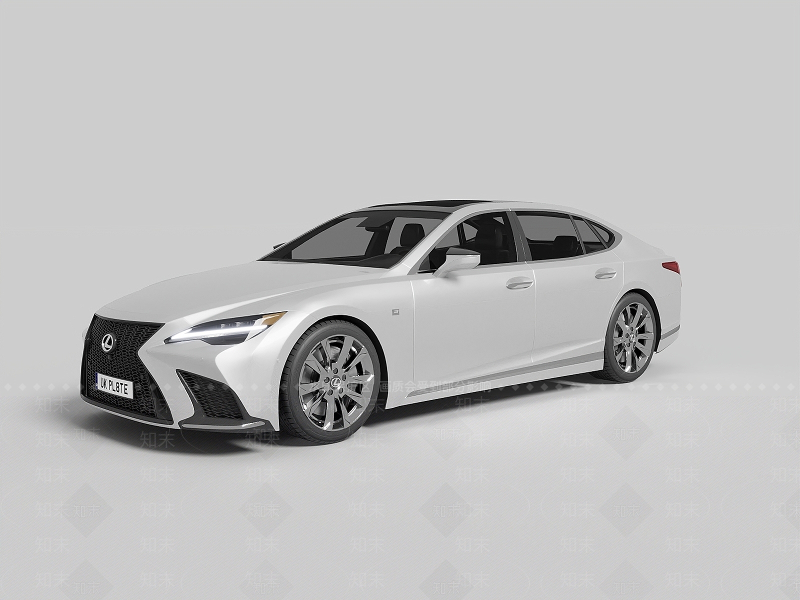 雷克萨斯白色汽车3D模型下载【ID:1139660068】