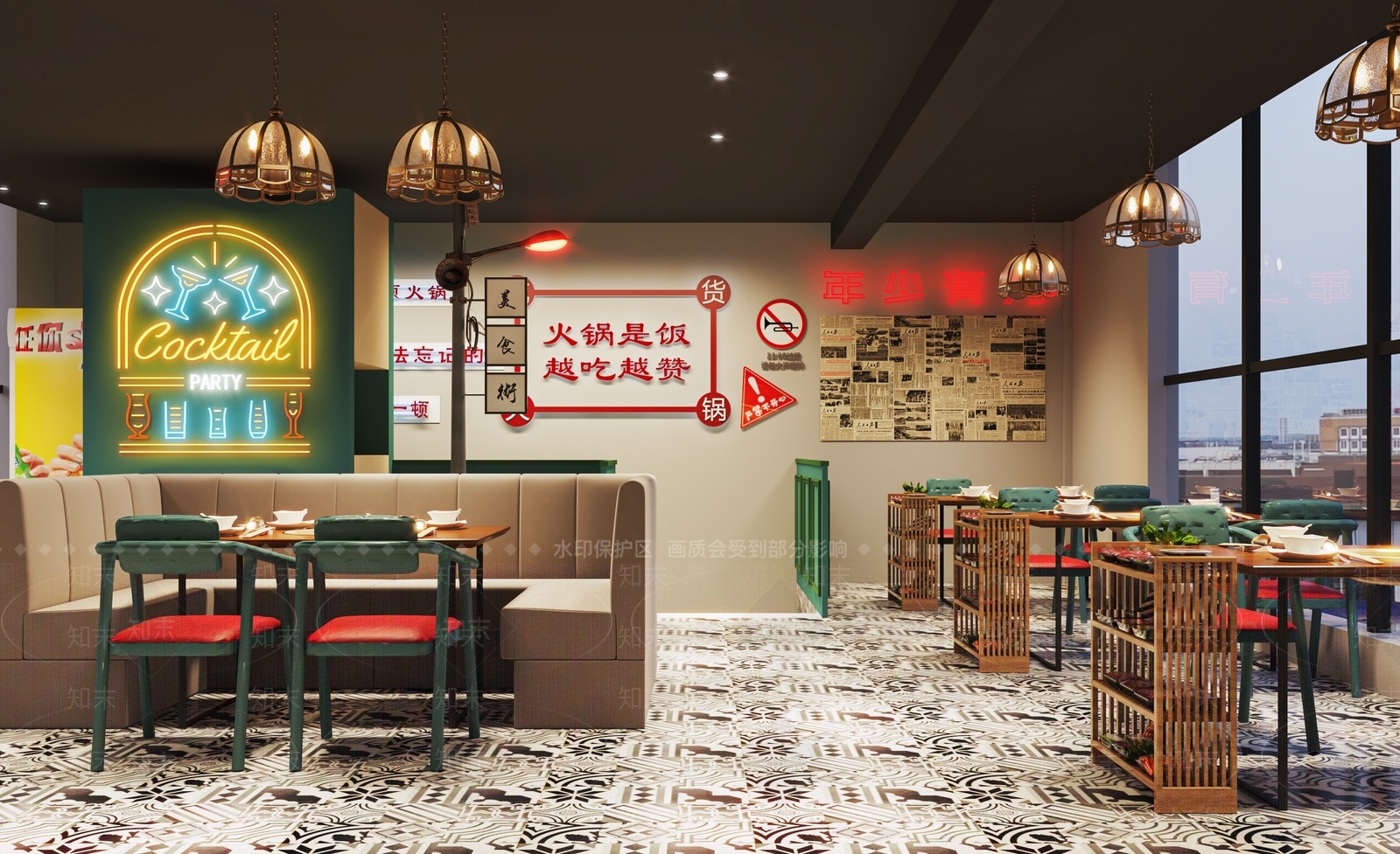 现代火锅店3D模型下载【ID:1139661024】