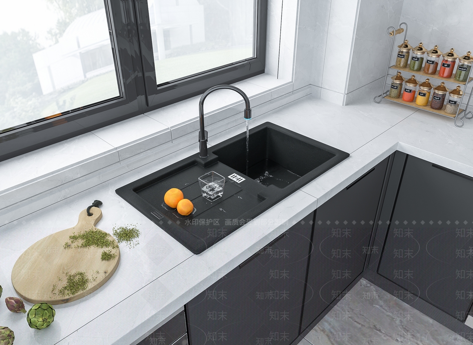 水槽3D模型下载【ID:1139661839】
