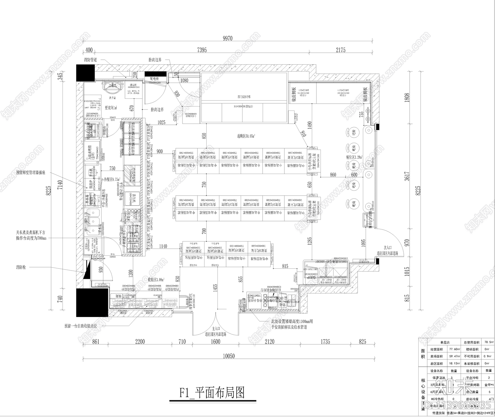 超市装饰cad施工图下载【ID:1139668935】