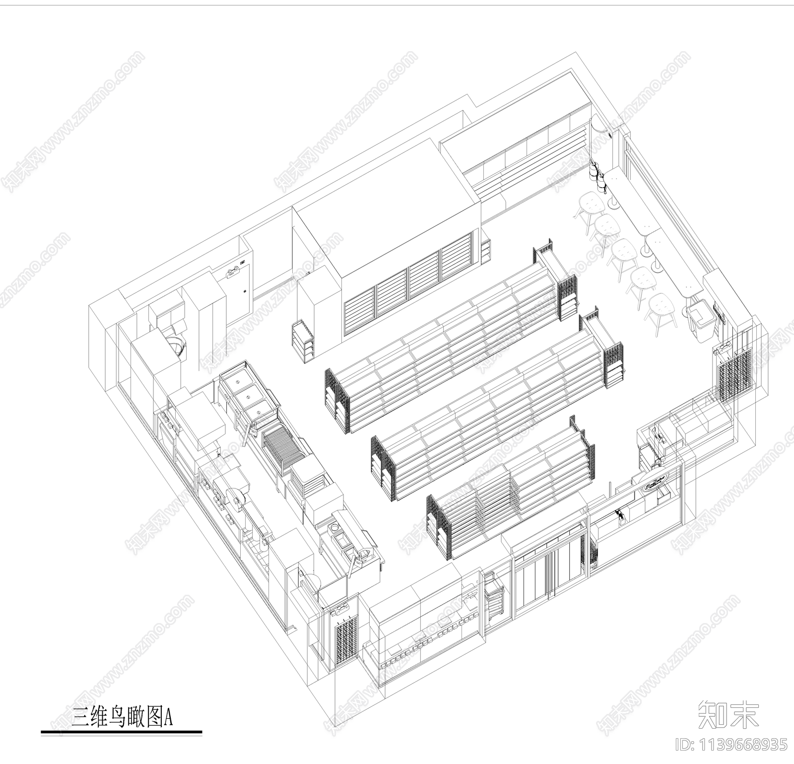 超市装饰cad施工图下载【ID:1139668935】