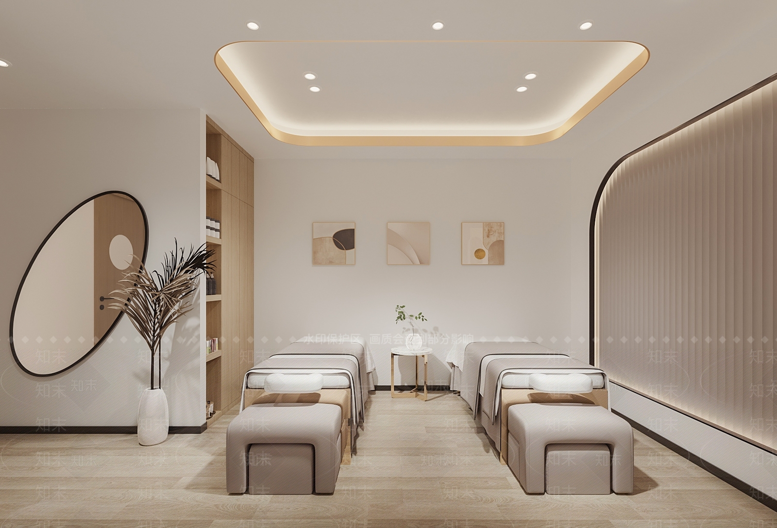 现代美容SPA店包间3D模型下载【ID:1139670775】