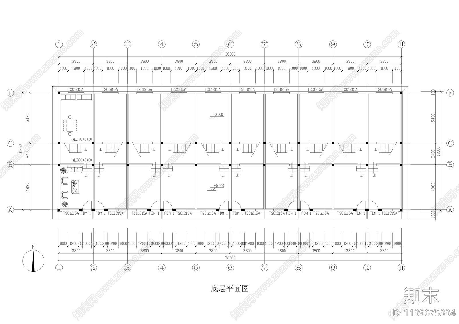 徽派安置小区住宅建筑cad施工图下载【ID:1139675334】