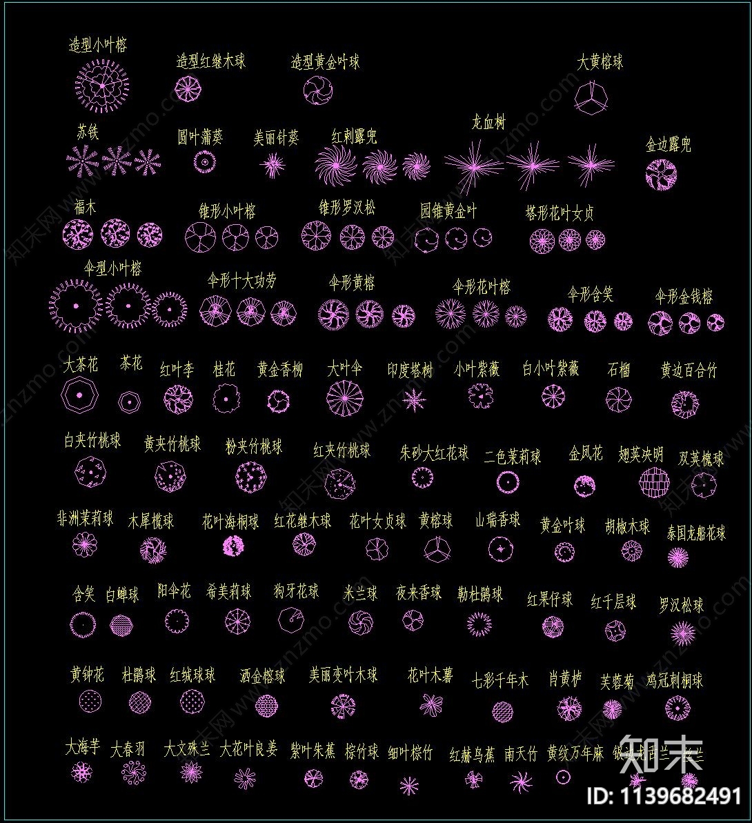 植物cad施工图下载【ID:1139682491】