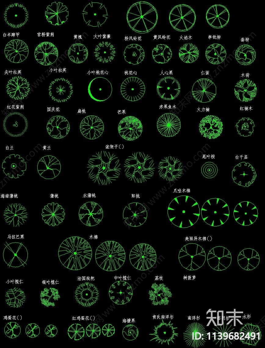 植物cad施工图下载【ID:1139682491】