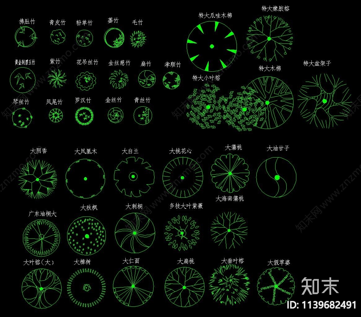 植物cad施工图下载【ID:1139682491】