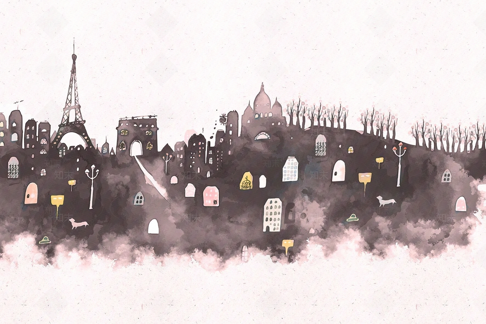 现代简约壁画贴图下载【ID:1139689252】