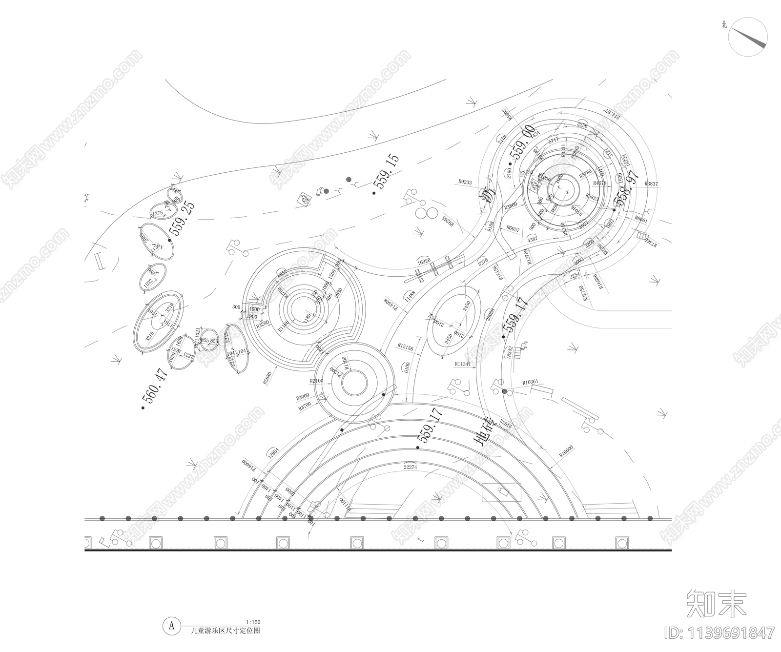 儿童活动区详图cad施工图下载【ID:1139691847】