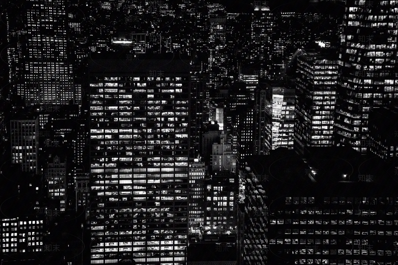 黑白夜晚城市夜景贴图下载【ID:1139691981】