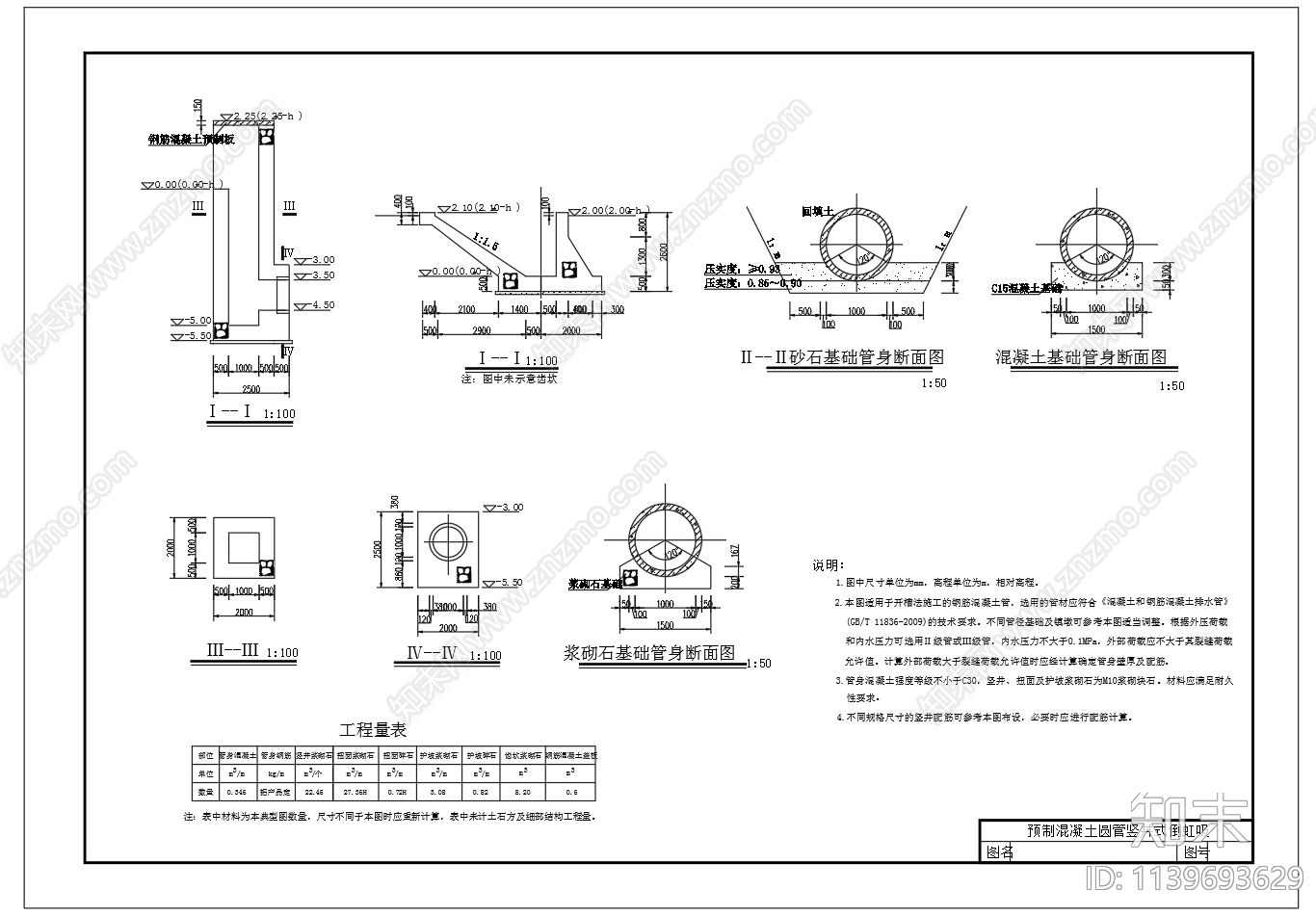 农田水利工程倒虹吸cad施工图下载【ID:1139693629】