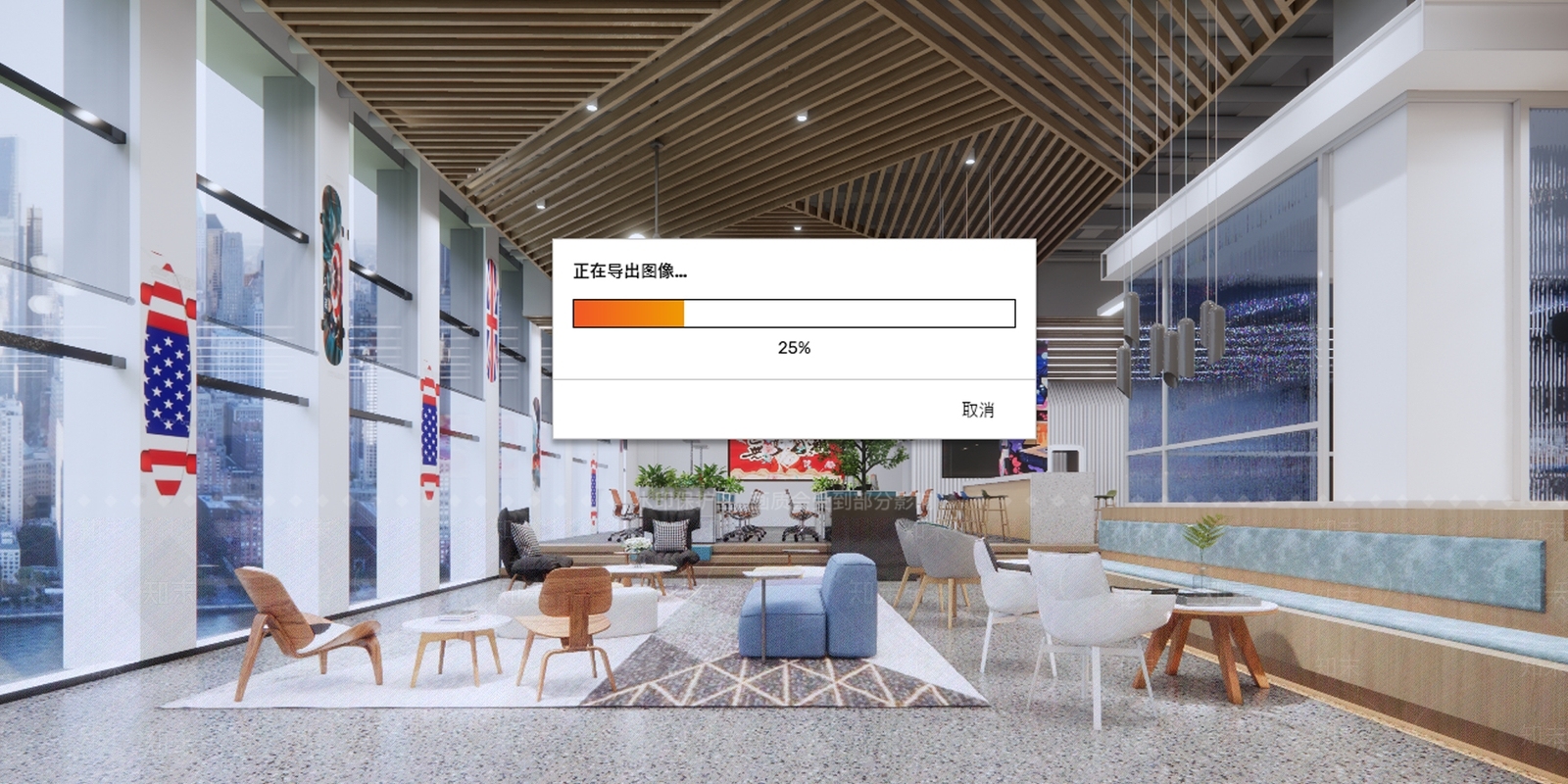 现代办公室休息区SU模型下载【ID:1139701597】
