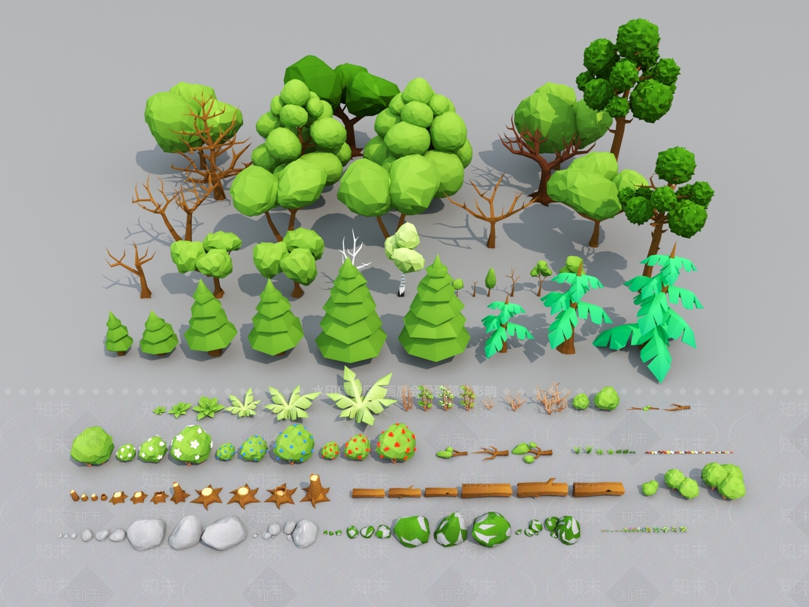 卡通植物3D模型下载【ID:1139703931】